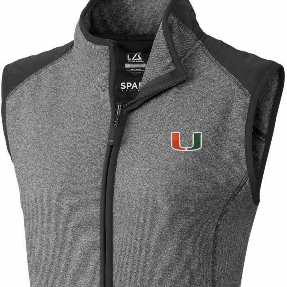Cutter&Buck NCAA Miami Adult Women's Full Zip Vest